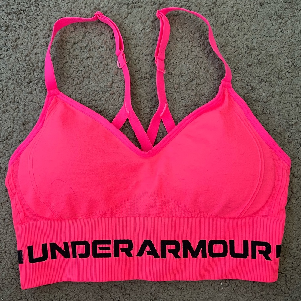 Under Armour Pink Compression Sports Bra Size Small